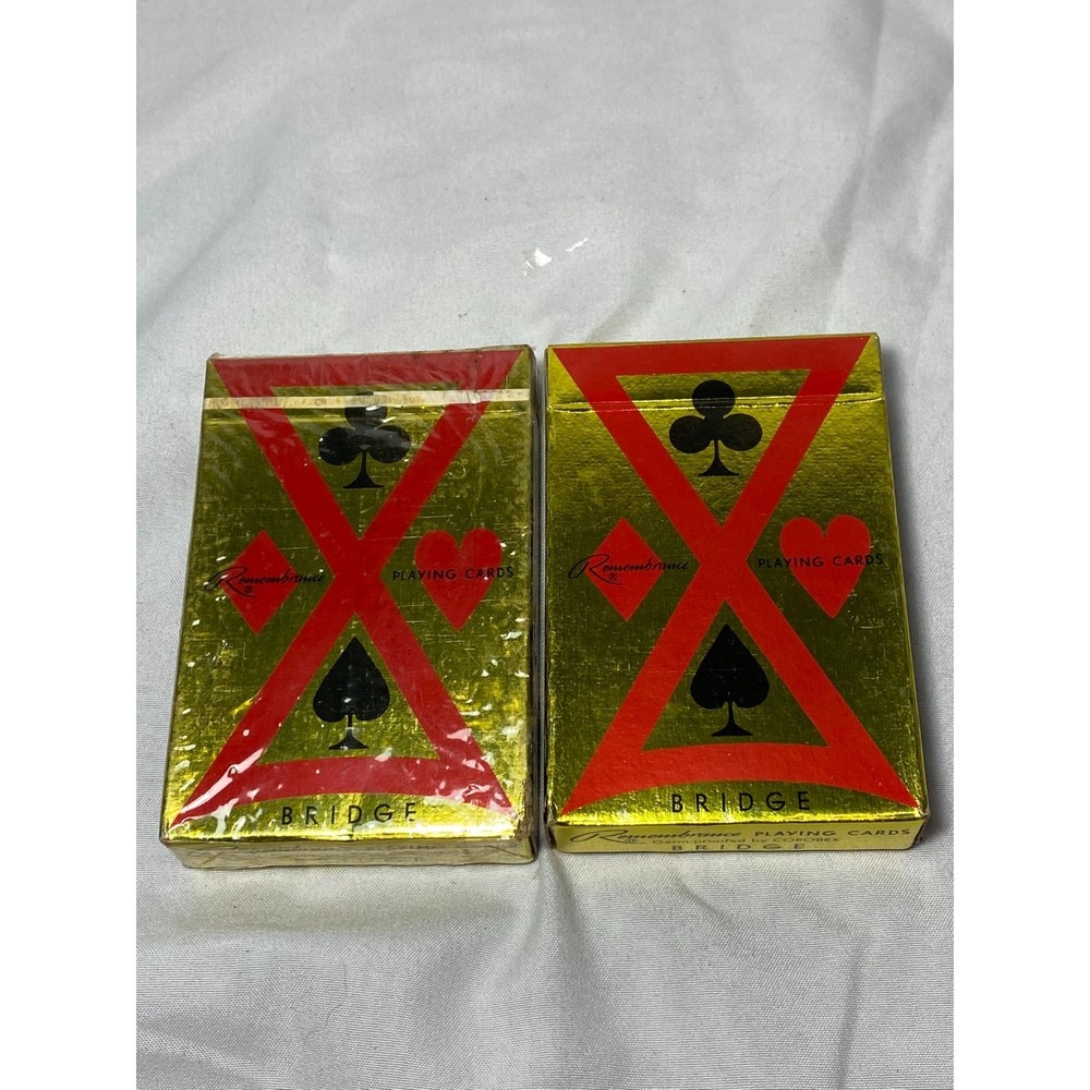 Hobart IN Vintage Remembrance Walgreen Thank You Playing Cards 2 sets